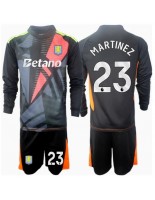 Otroške Nogometnih dresov Aston Villa Emiliano Martinez #23 Vratar Gostujoči 2024-25 Dolgi rokavi (+ hlače)